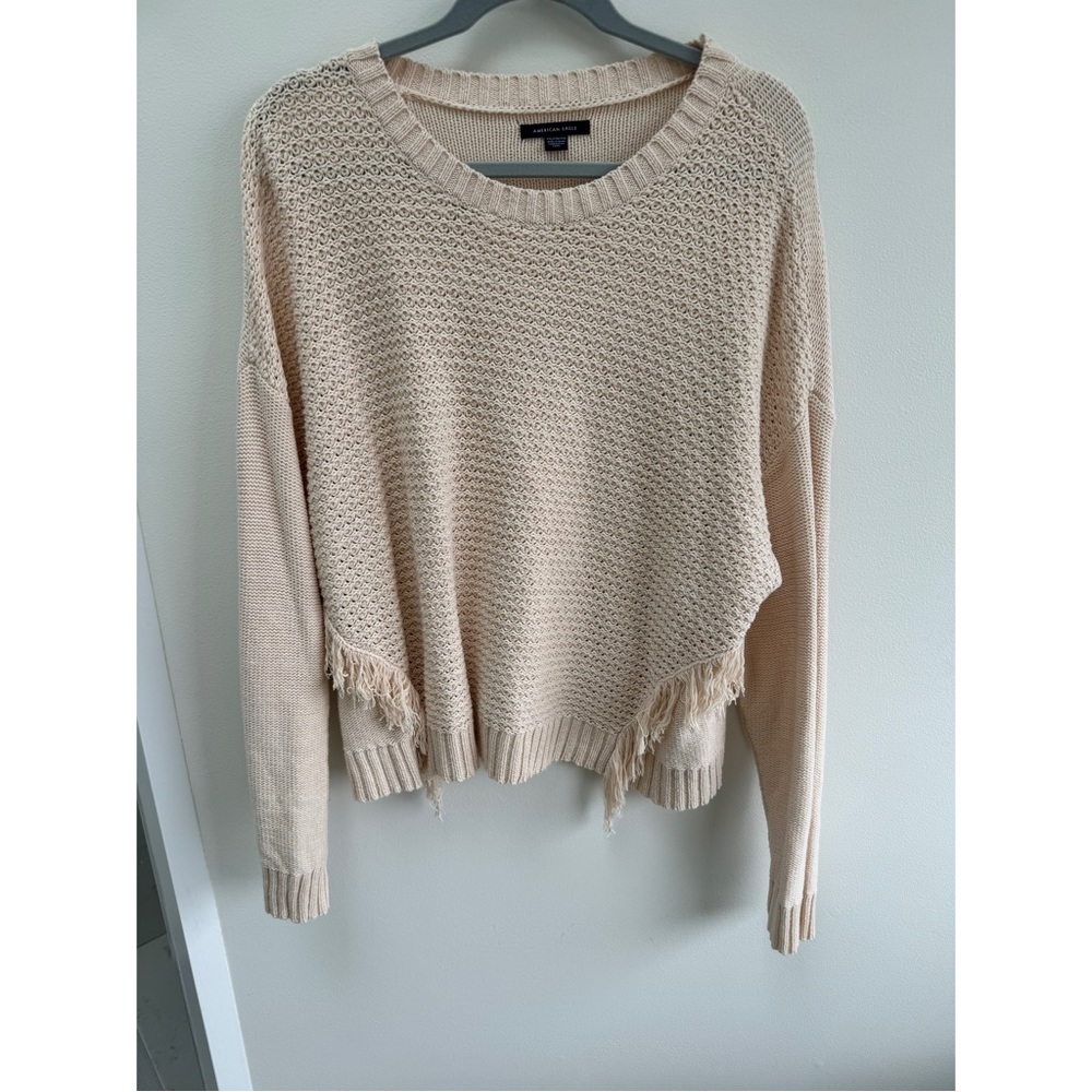 American Eagle AE Pink Fringe Sweater Size XXL